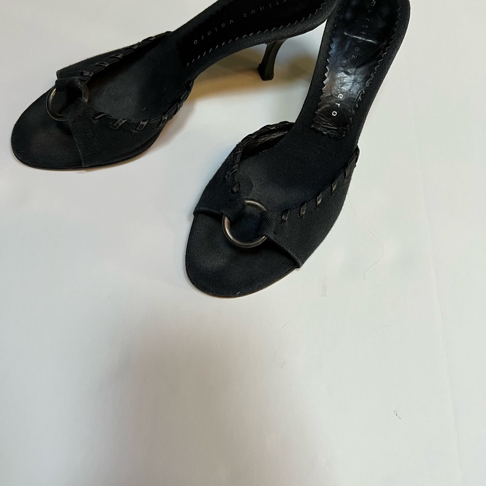 Black heavy Cotten material slides